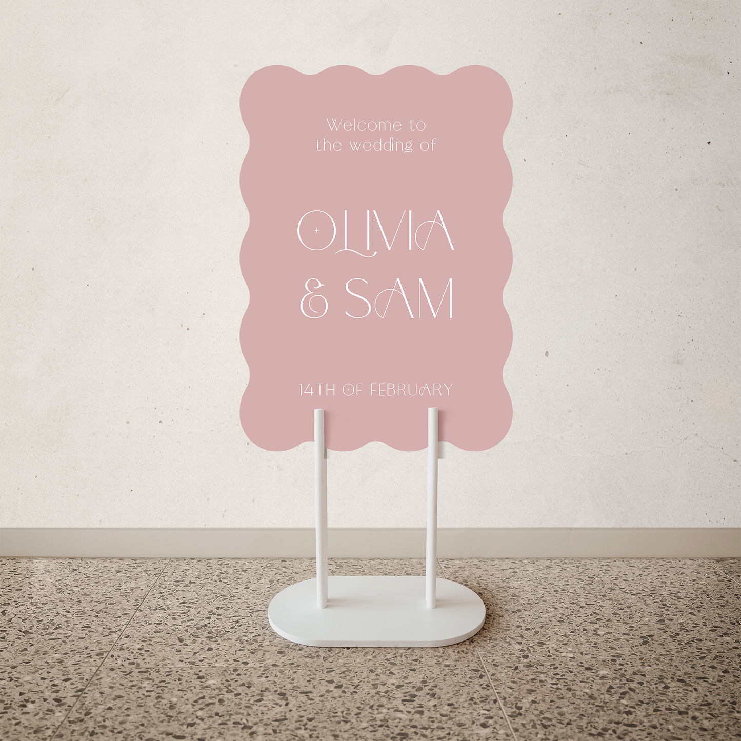 Alicia Wedding Welcome Sign Choose your colour and shape