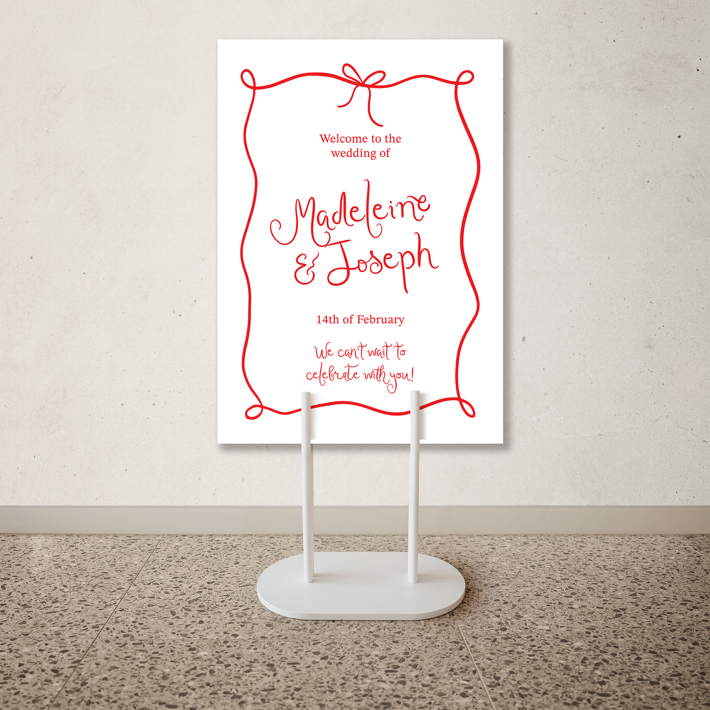 Amour Wedding Welcome Sign Pink or White