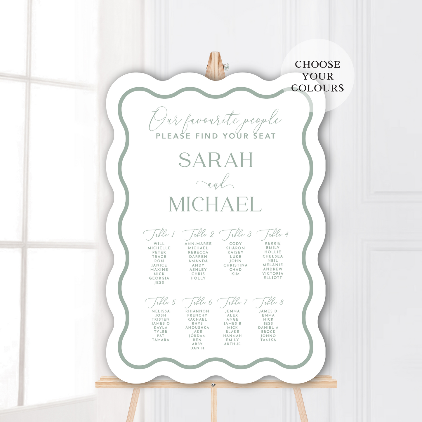 Allure Wedding Welcome Sign and Seating Chart Package