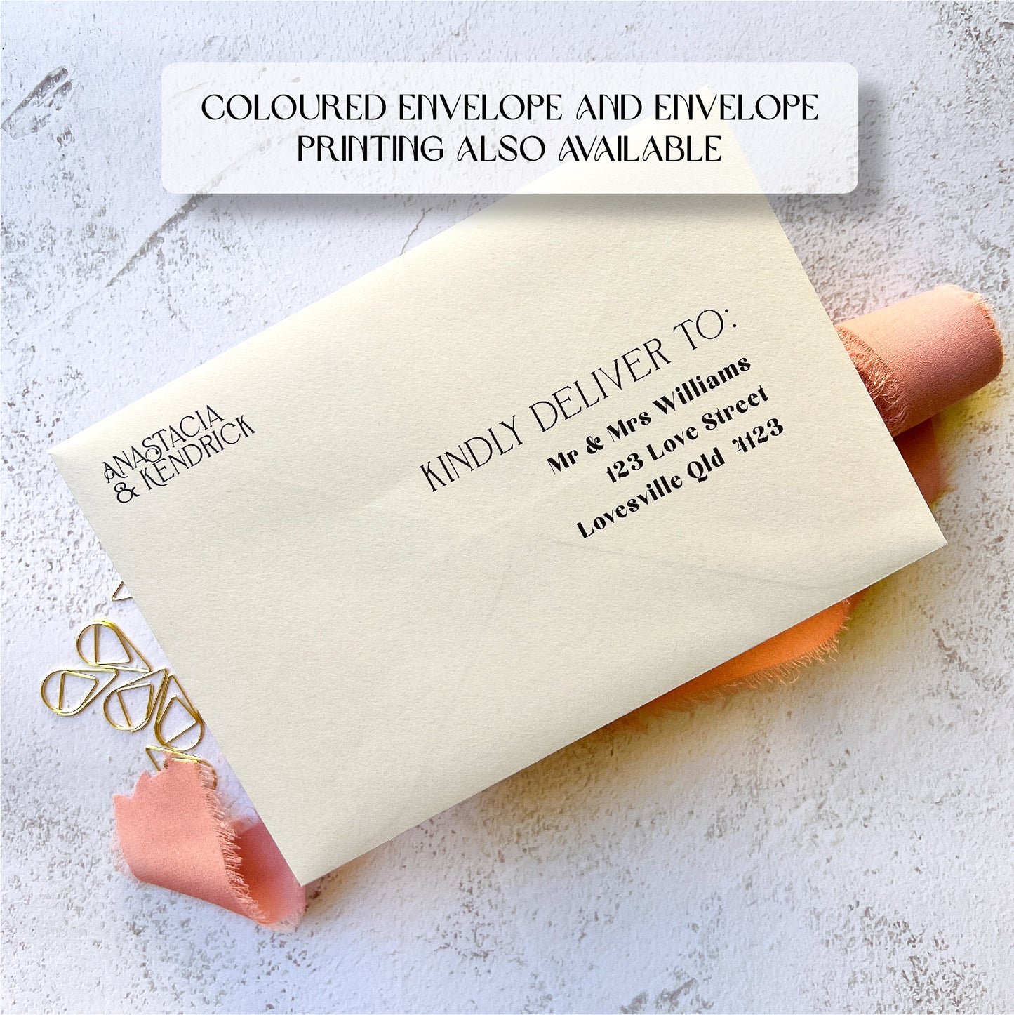 Anastacia Oval Wedding Invitation Suite