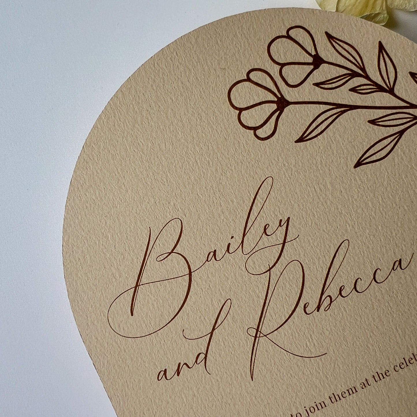 Botanical Invitation Set Neutrals - Arch Invite and Details / RSVP Card