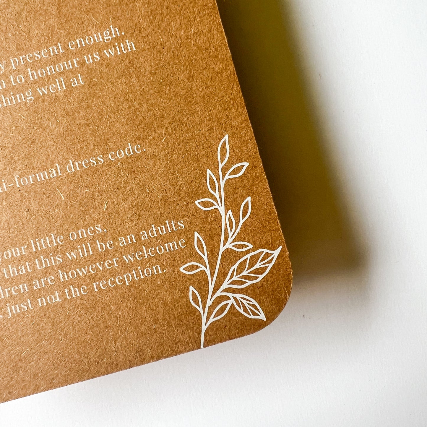 Botanical Invitation Set Neutrals - Arch Invite and Details / RSVP Card