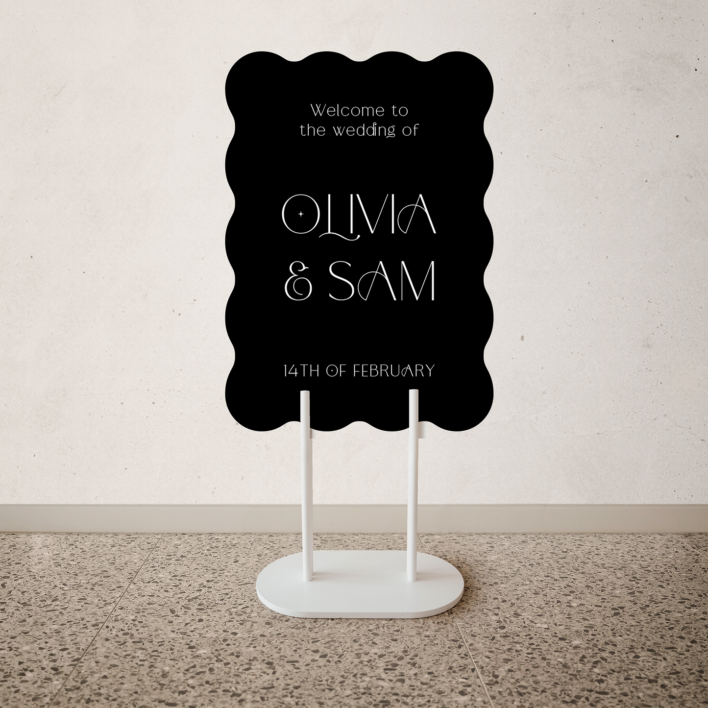 Alicia Wedding Welcome Sign Choose your colour and shape