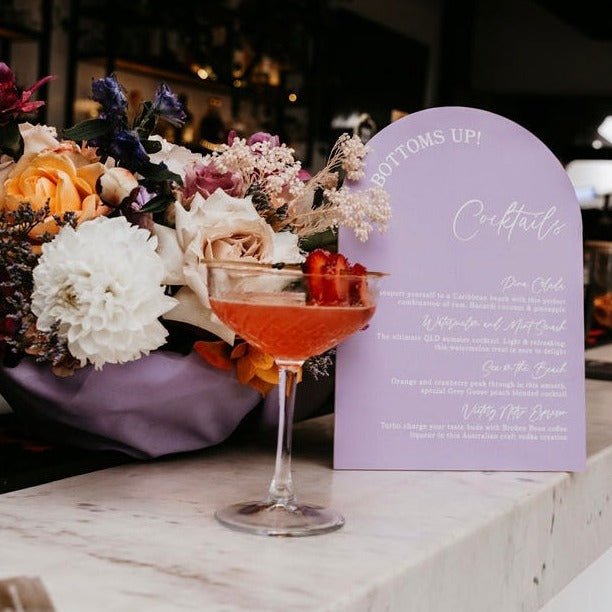Day Dreaming Arch Shape Bar Sign / Drinks Menu