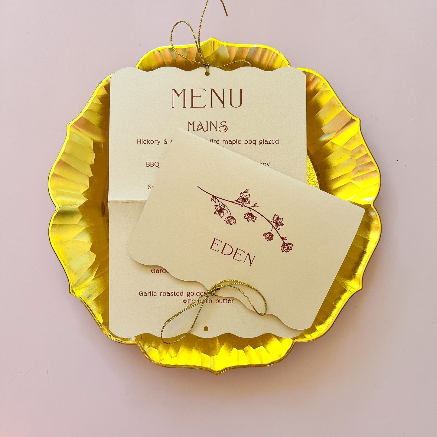Happily Ever After Place Card Menu
