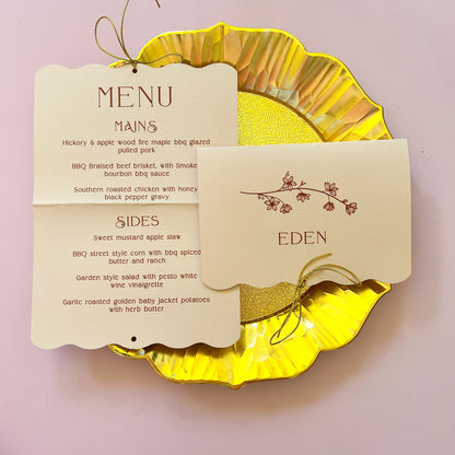 Happily Ever After Place Card Menu