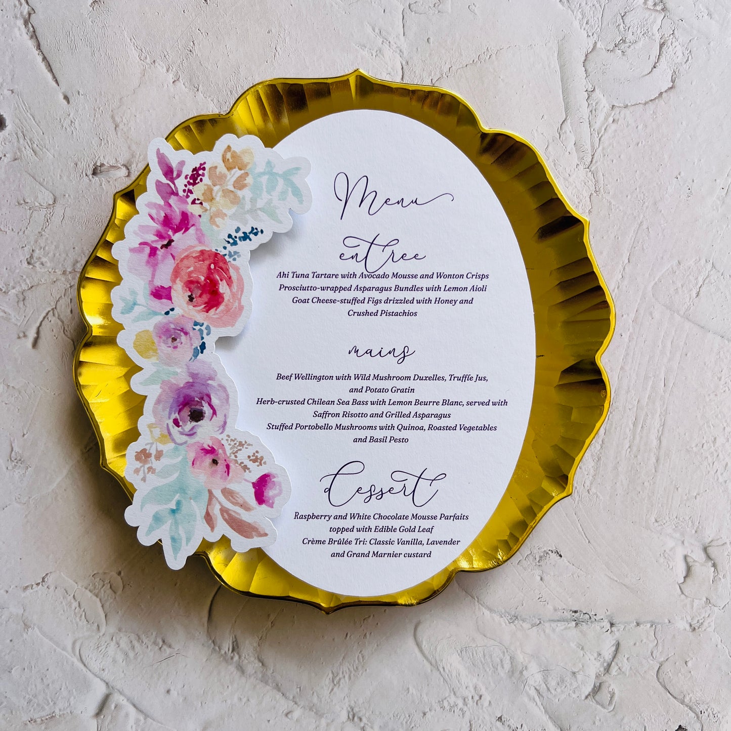 Beautiful Blossoms Menu and/or Place Card