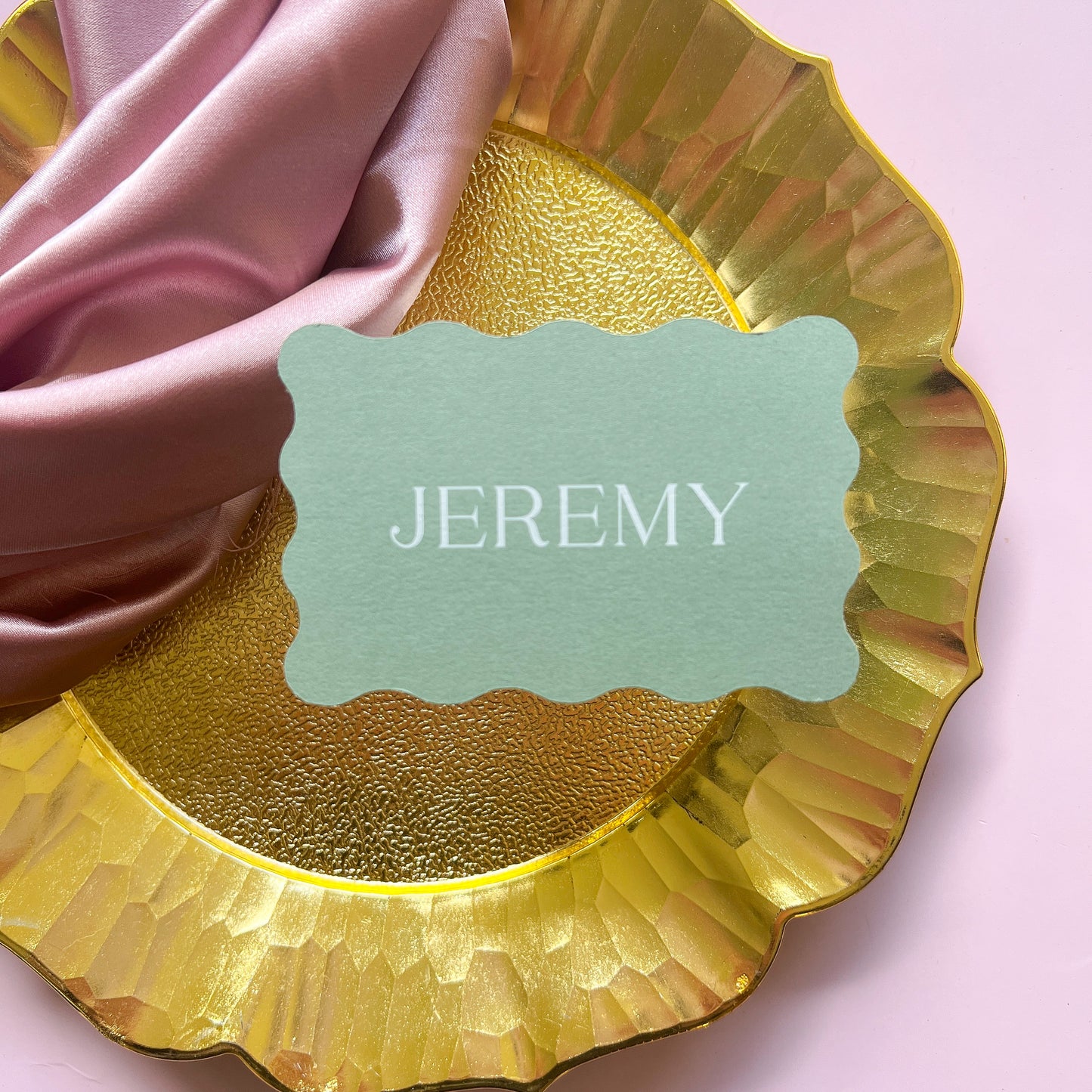 Allure Wave Menu / Wedding or Event Place Cards and Menus- Choose your colours