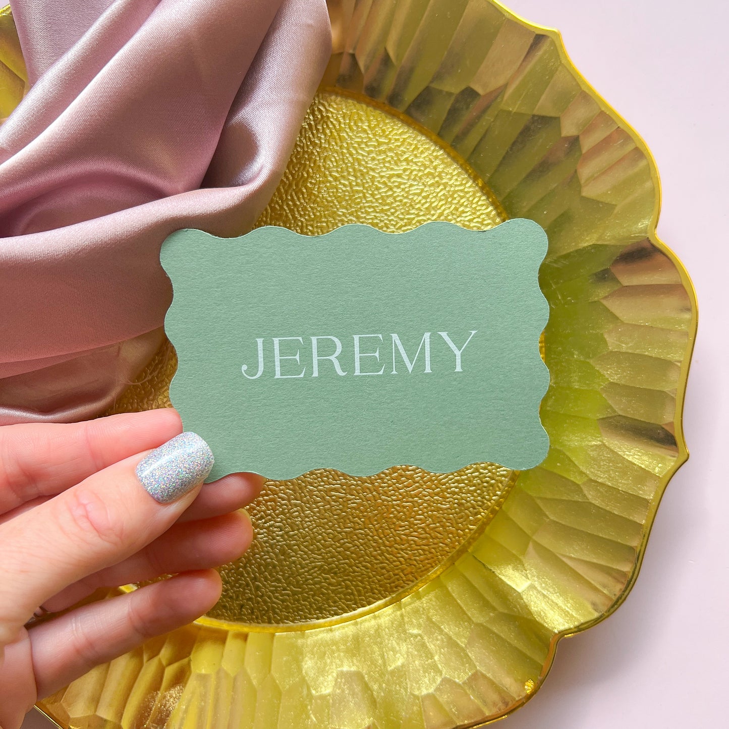 Allure Wave Menu / Wedding or Event Place Cards and Menus- Choose your colours