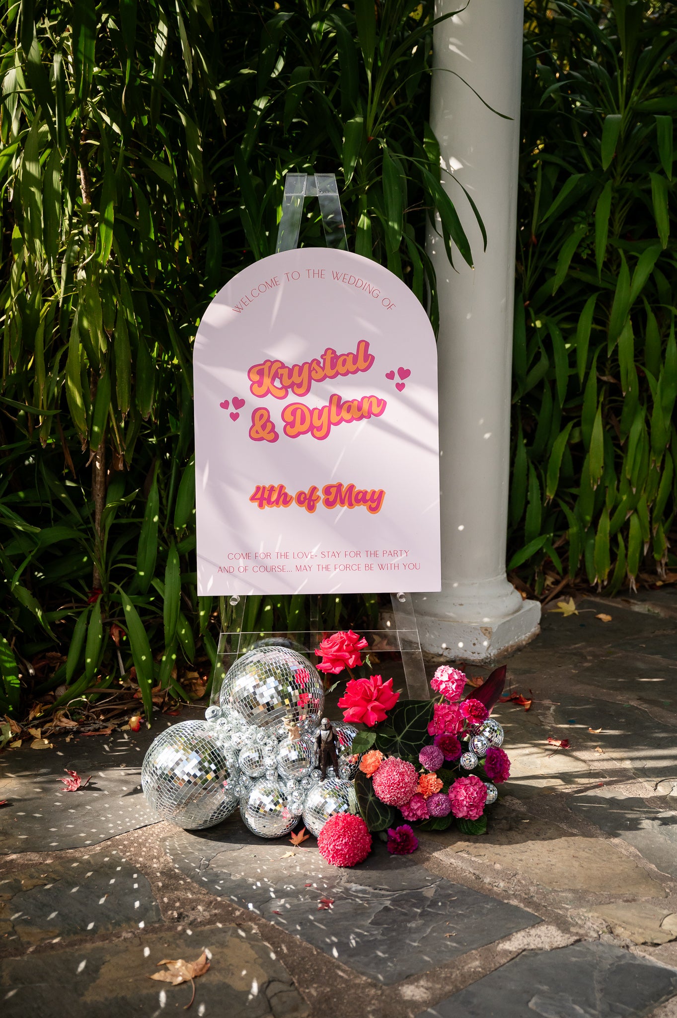 Vivid Vibes Wedding Welcome Sign and Seating Chart Package