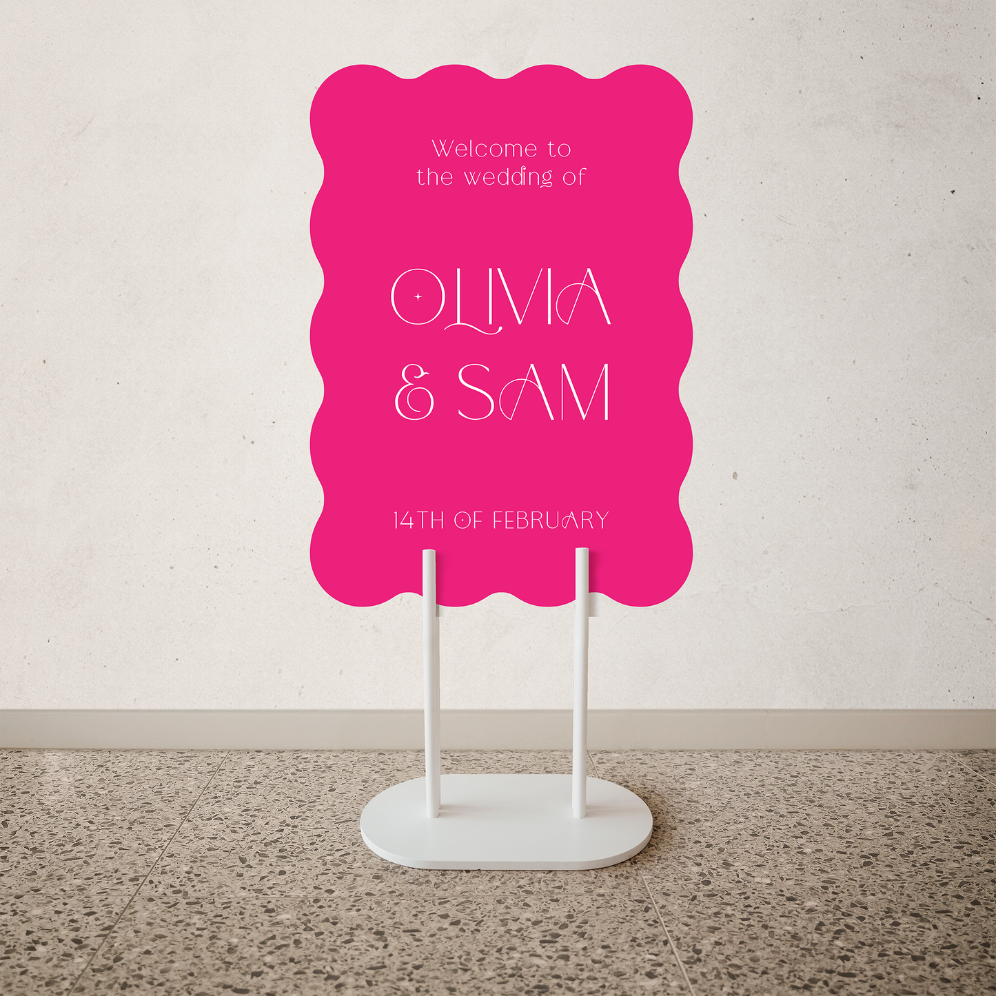 Alicia Wedding Welcome Sign Choose your colour and shape