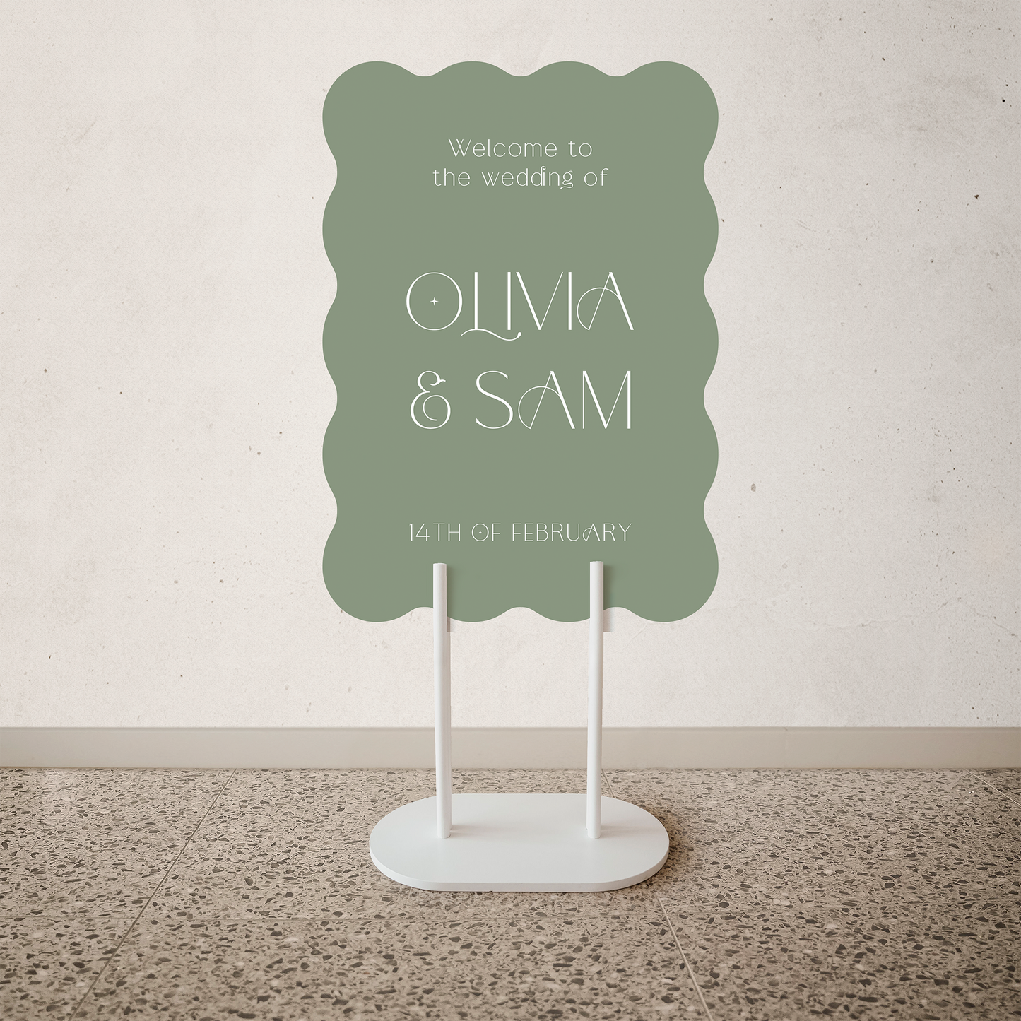 Alicia Wedding Welcome Sign Choose your colour and shape