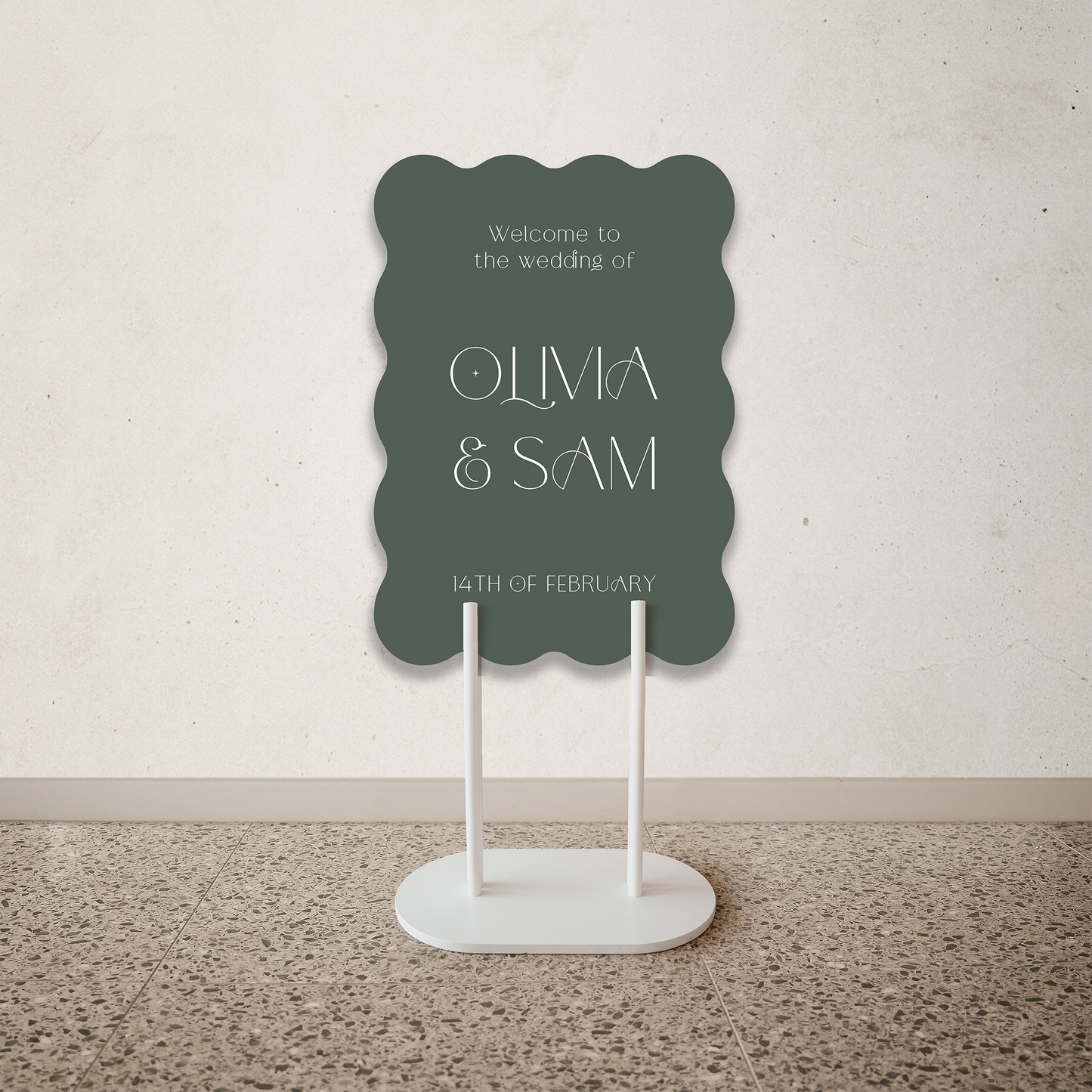 Alicia Wedding Welcome Sign Choose your colour and shape
