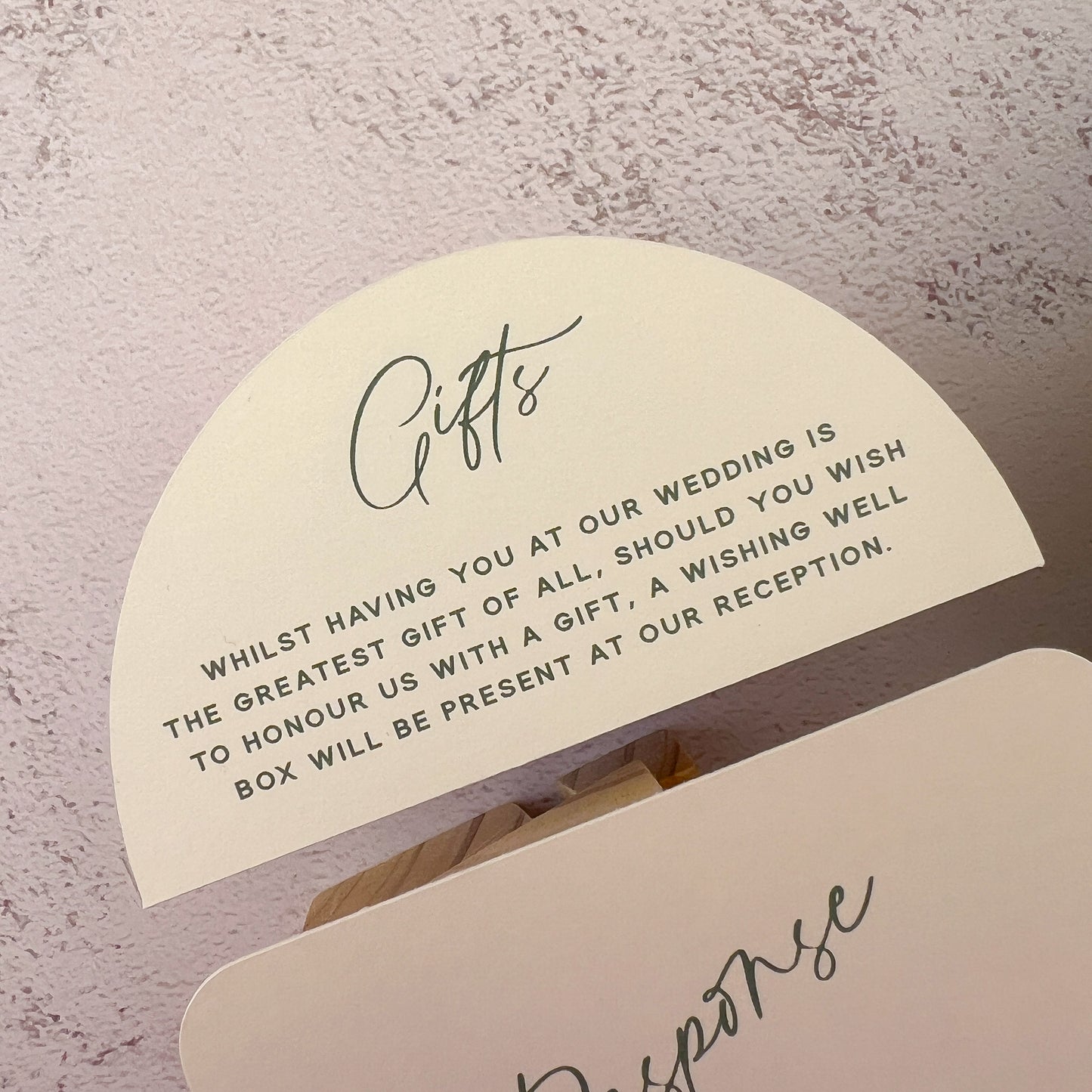 Whimsical Sage Green Layered Arch Invitation Set