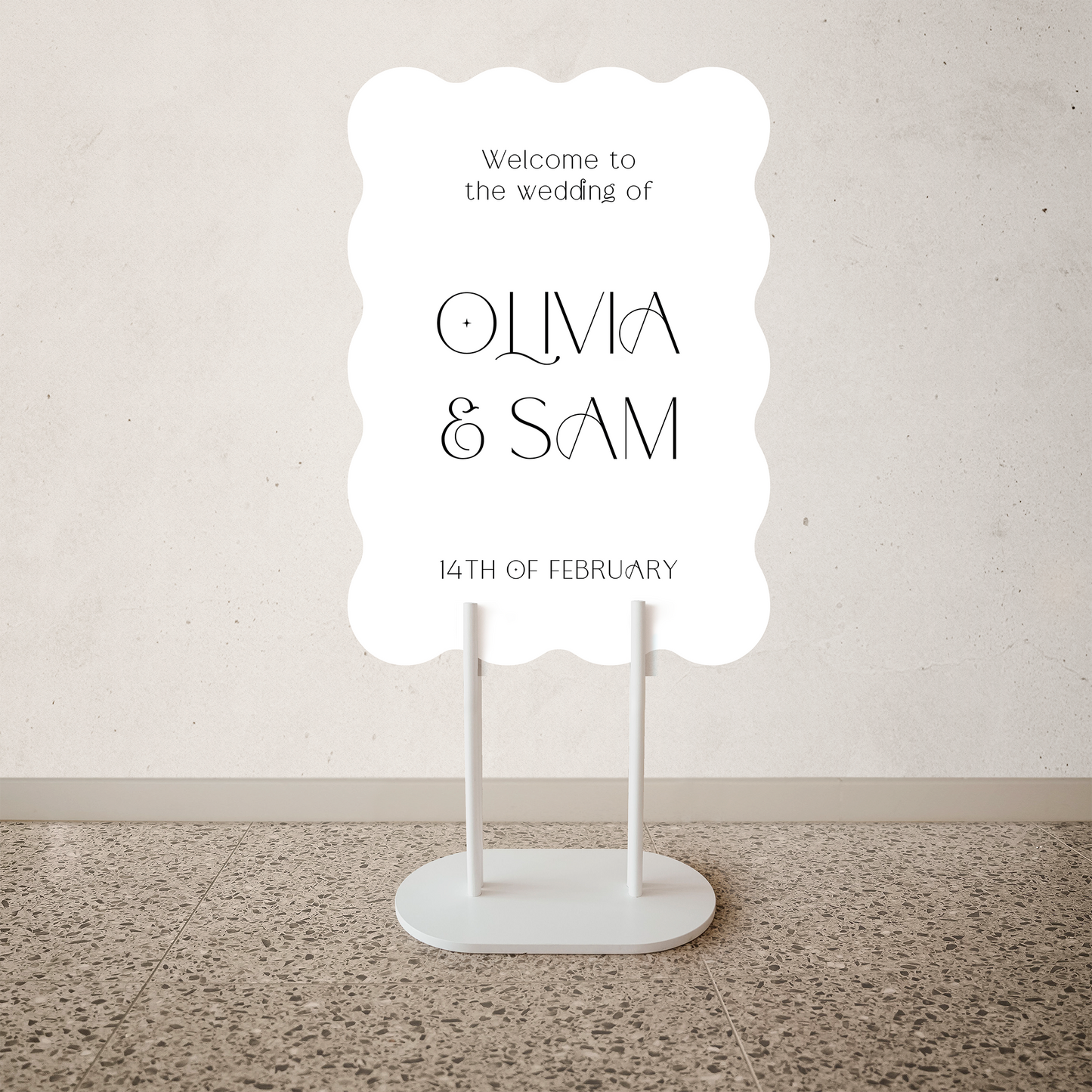 Alicia Wedding Welcome Sign Choose your colour and shape