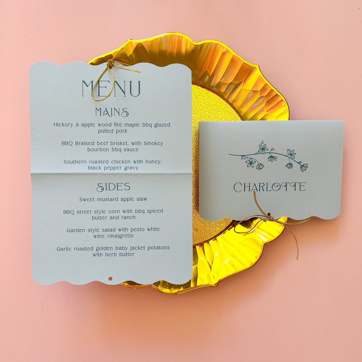 Happily Ever After Place Card Menu