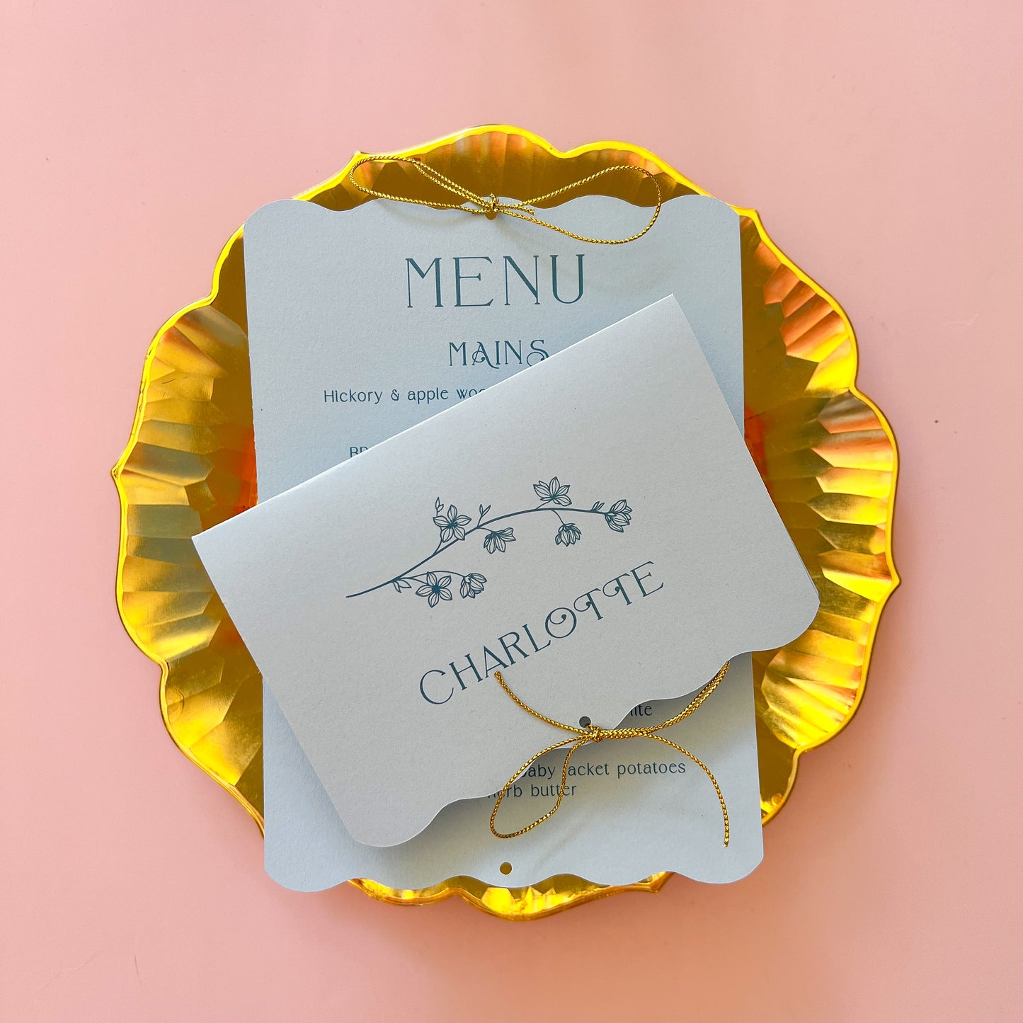 Happily Ever After Place Card Menu