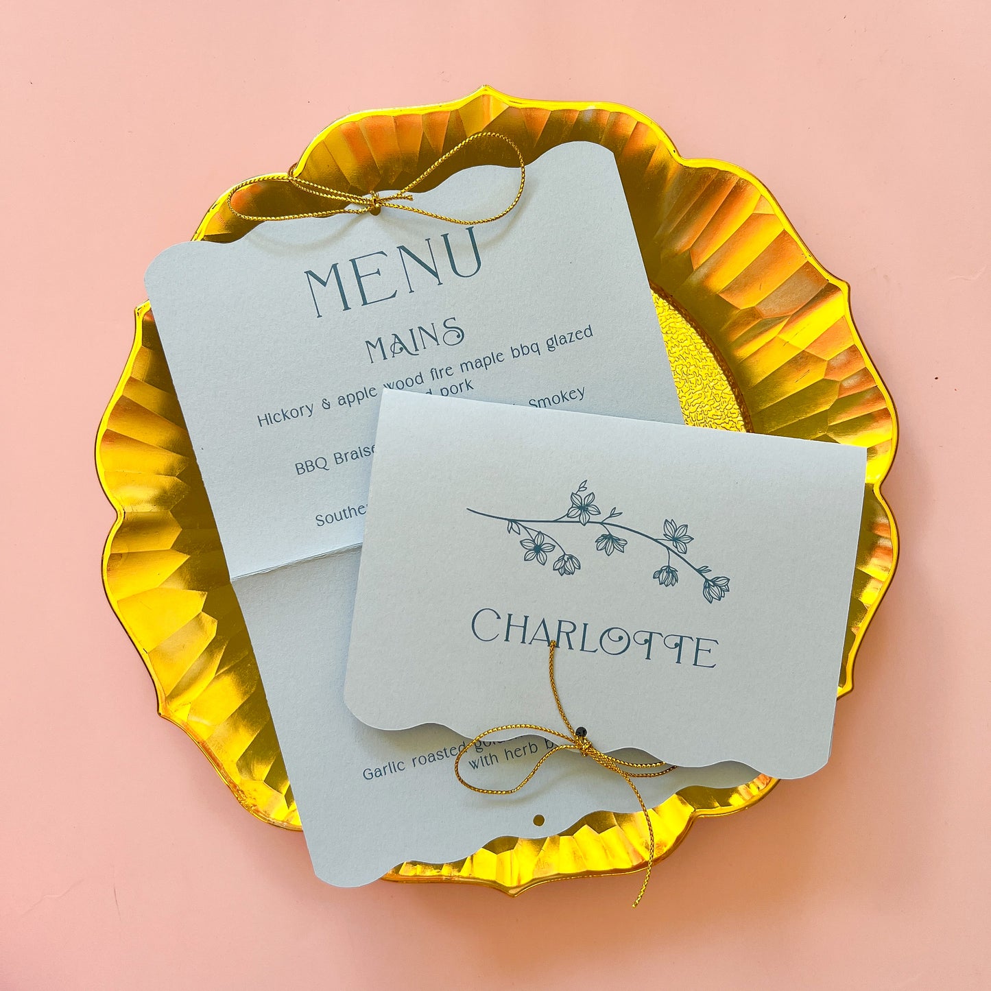 Happily Ever After Place Card Menu