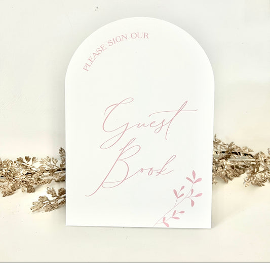 Guest Book Arch Shape Sign