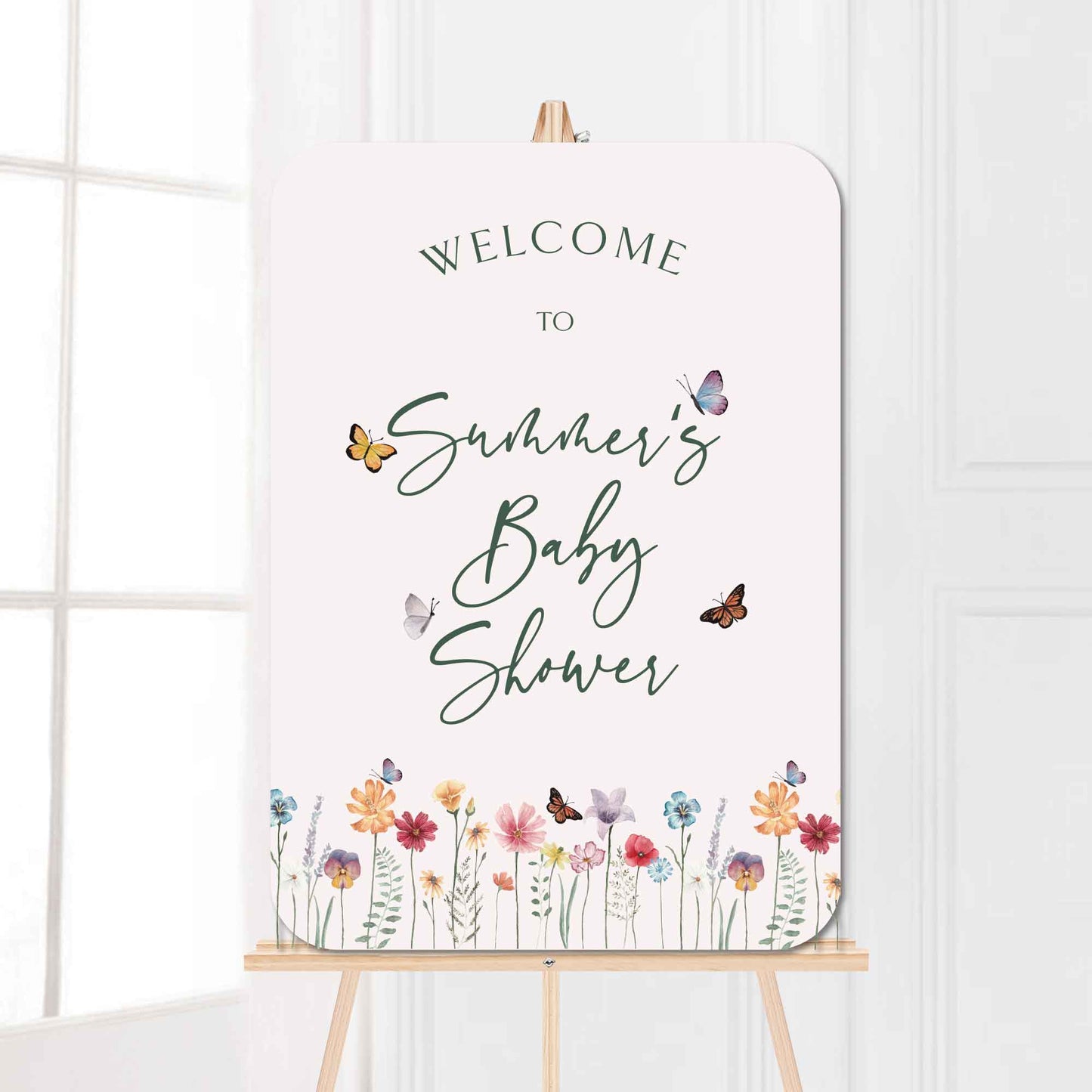 Summer Wedding Welcome Sign - Glitzy Prints