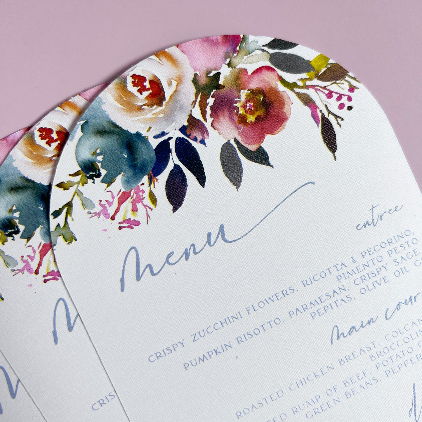 Autumn Arch Shape Menu