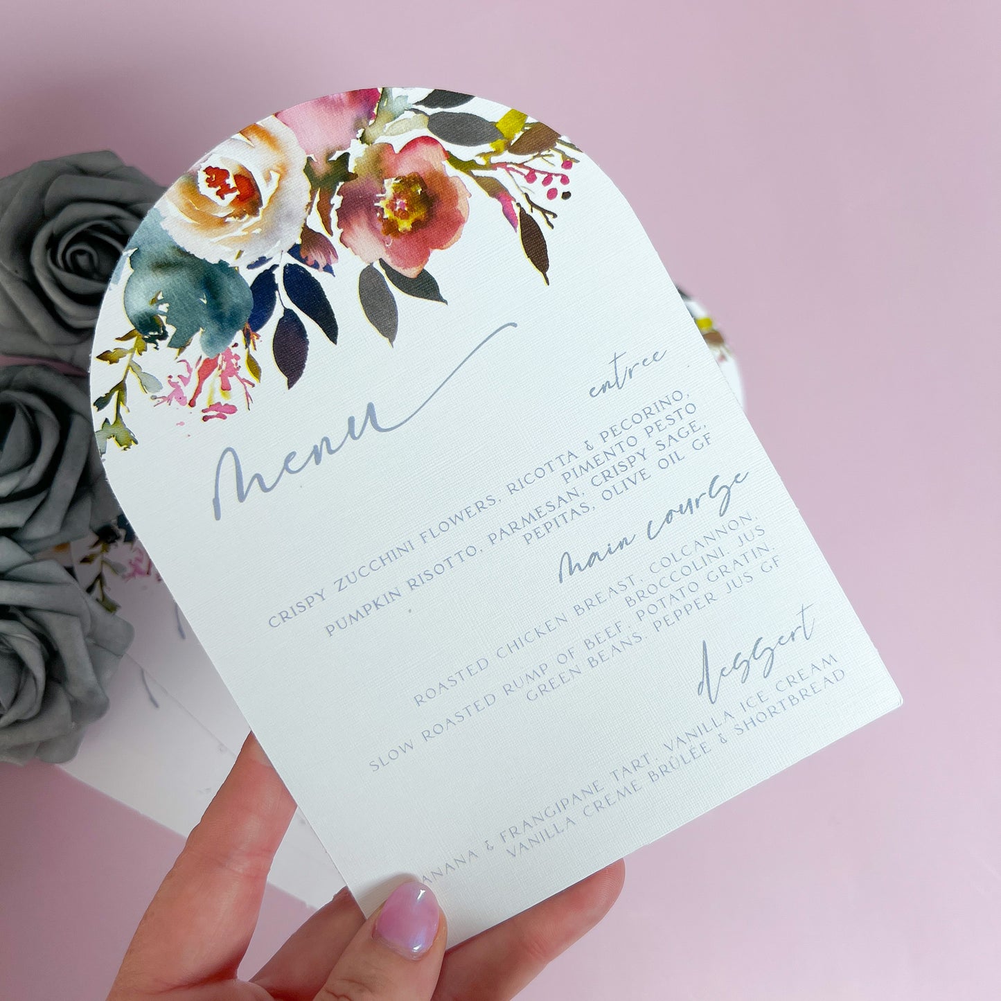 Autumn Arch Shape Menu