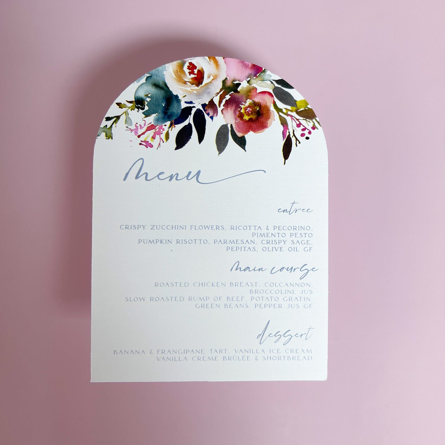 Autumn Arch Shape Menu