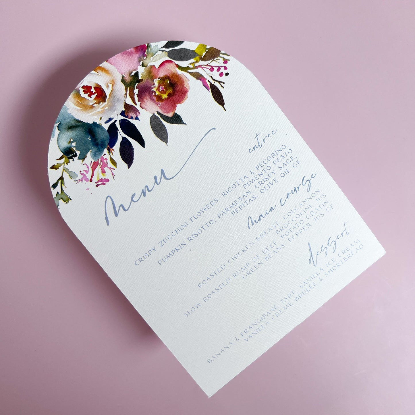 Autumn Arch Shape Menu