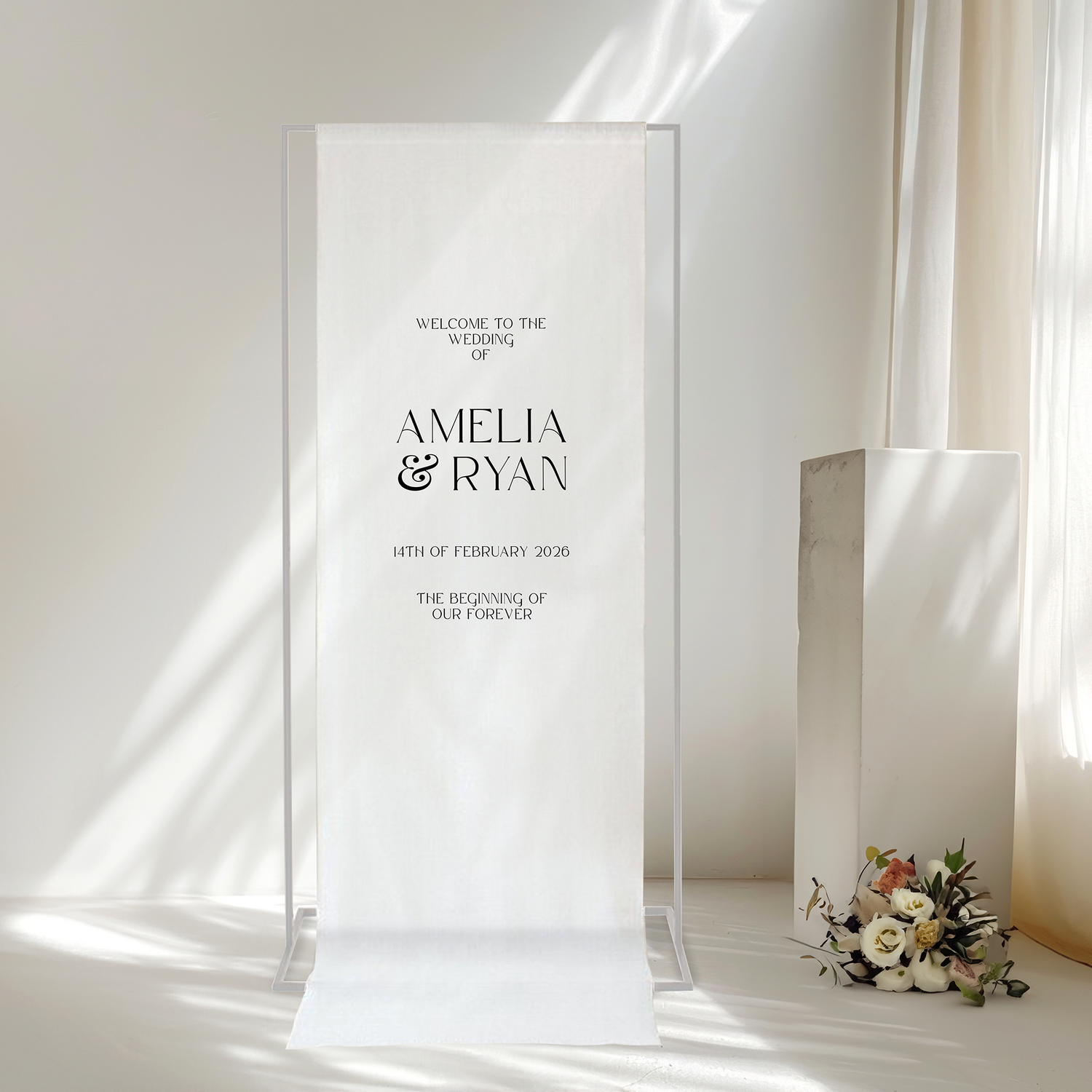 Fabric Wedding Signs