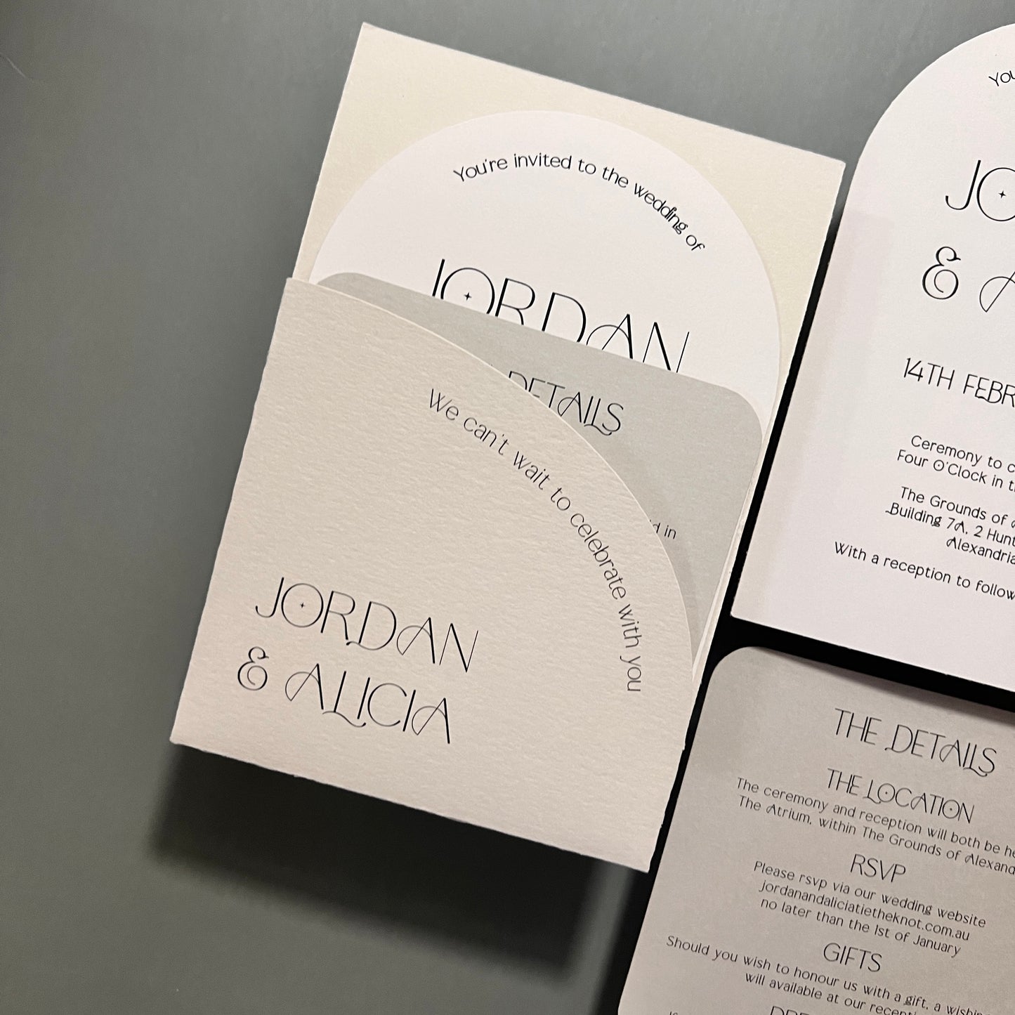 Arch Wedding Invitation Pocket