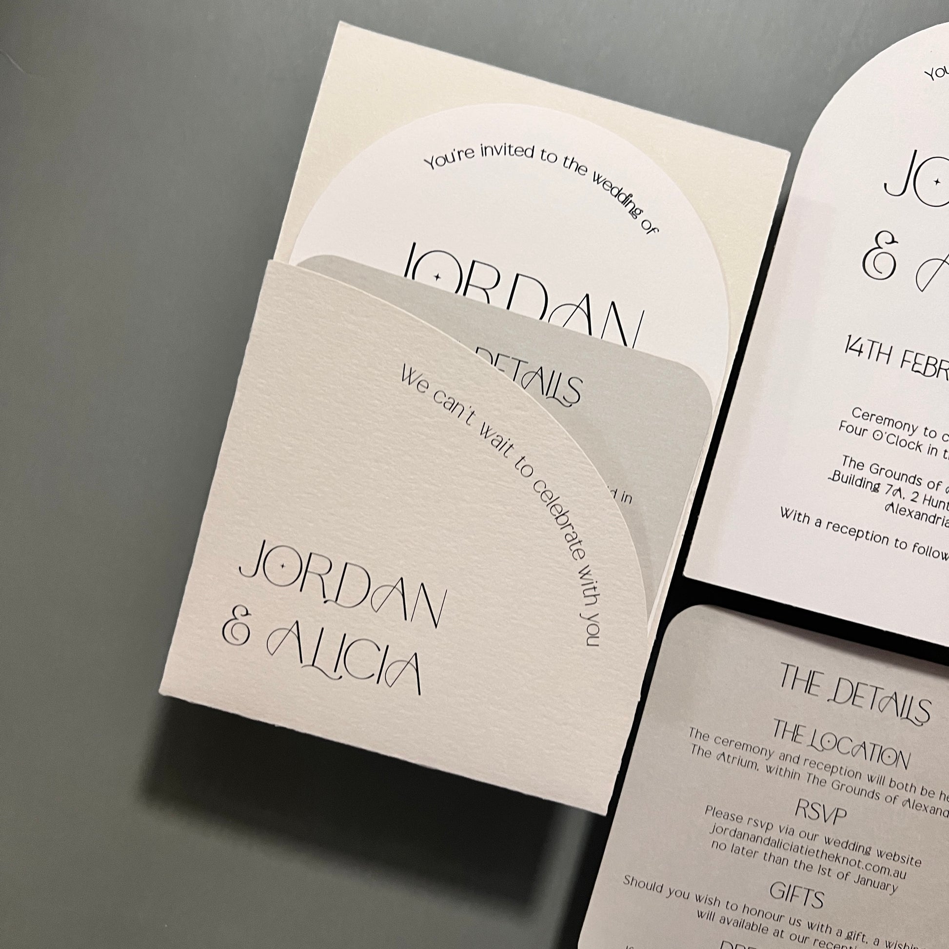 Arch Wedding Invitation Pocket