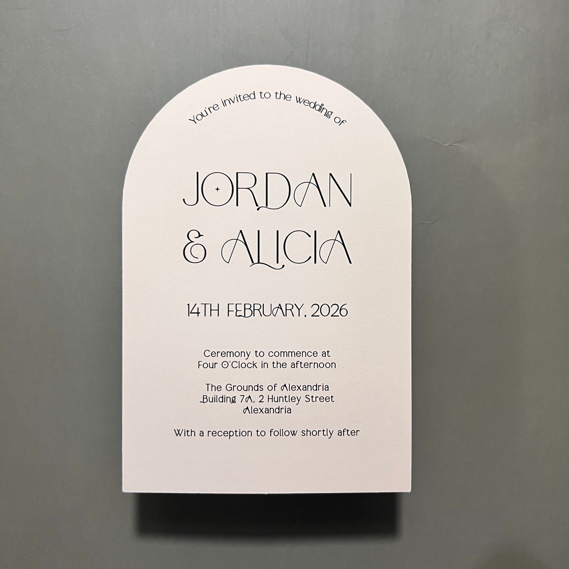 Arch Wedding Invitation Pocket