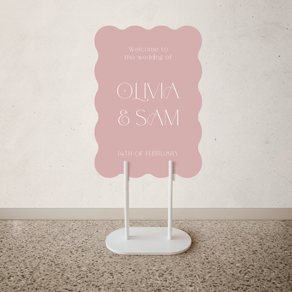 Alicia Wedding Welcome Sign Choose your colour and shape