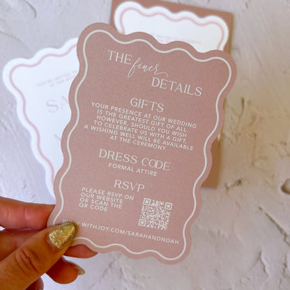Allure Wave Pocket Arch Invitation Dusty Pink
