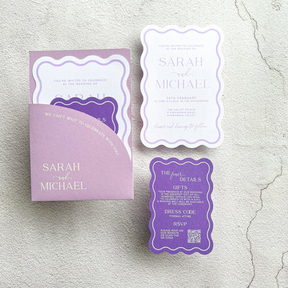 Allure Wave Pocket Arch Invitation Lavender Purple