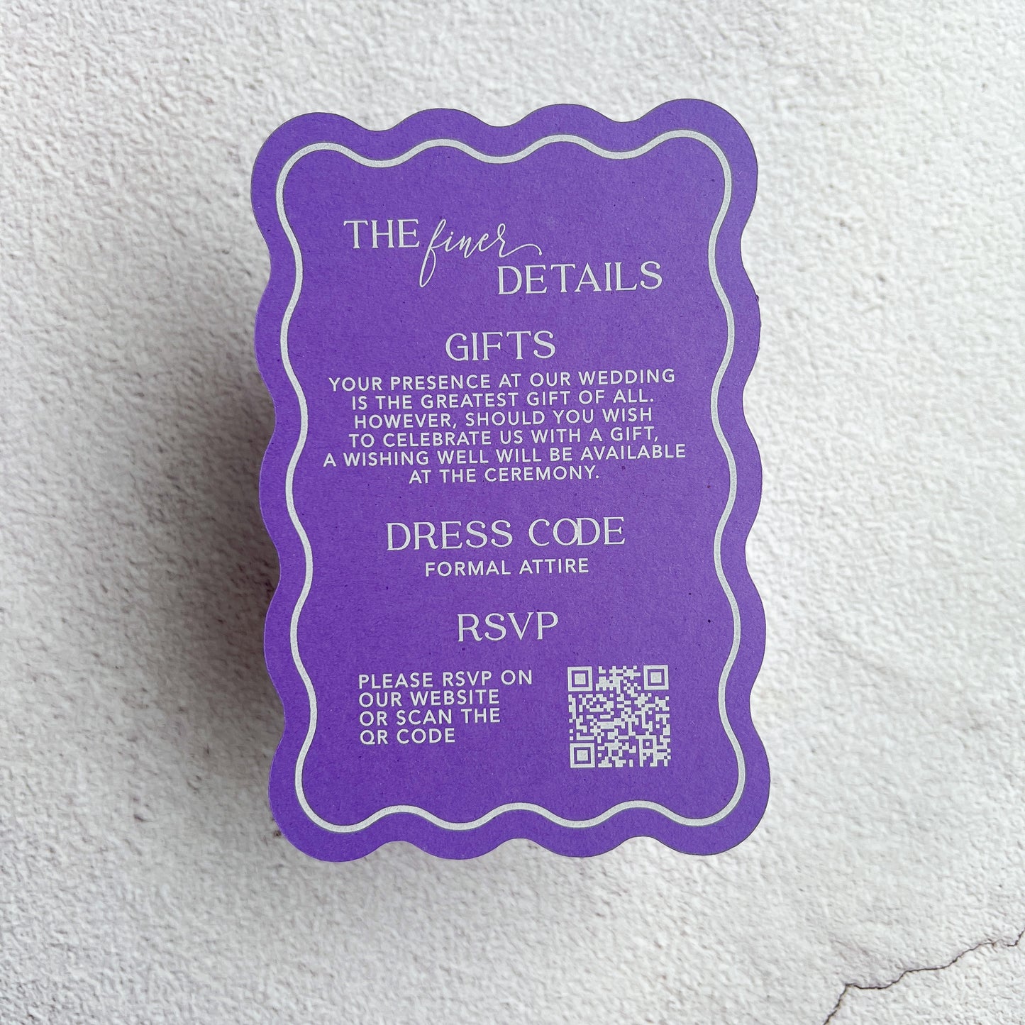 Allure Wave Pocket Arch Invitation Lavender Purple