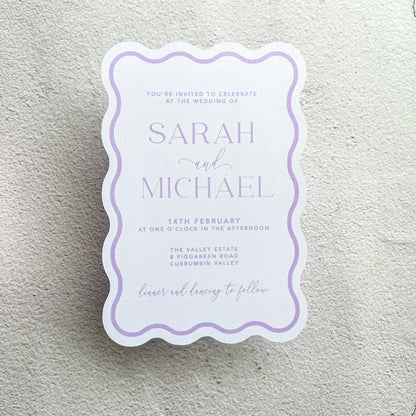 Allure Wave Pocket Arch Invitation Lavender Purple