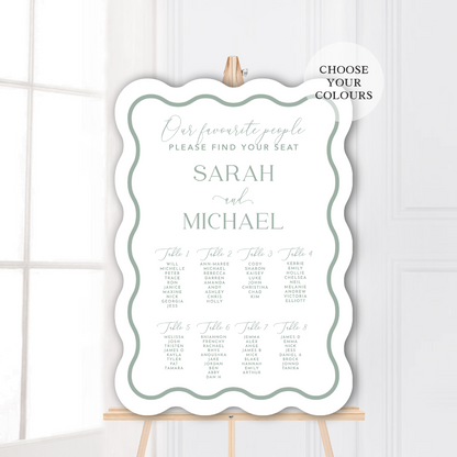 Allure Wedding Welcome Sign and Seating Chart Package