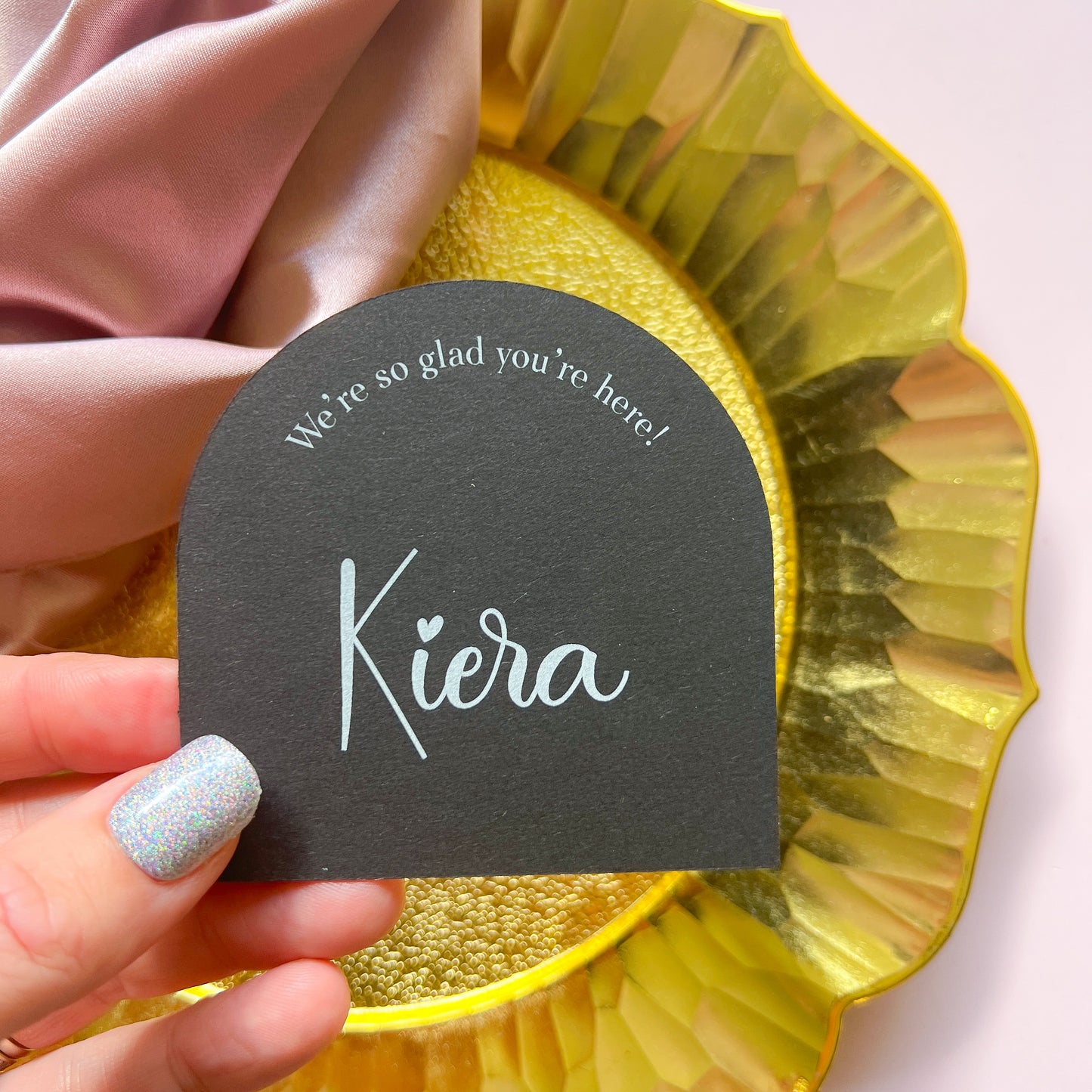 Arch Place Card - choose your colour - choose your font
