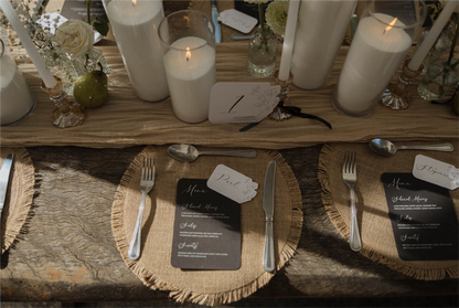 Encaptured Menu  / Wedding or event Place Cards and Menus