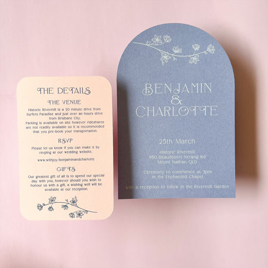 Arch Wedding Invitation Printing Brisbane, Gold Coast Australia Wide