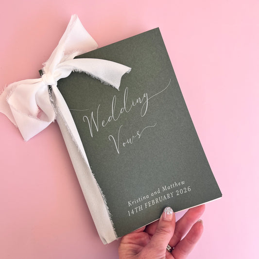 Personalised Wedding Vows Booklets