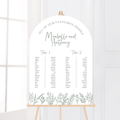 Mirabelle Seating Chart Sign