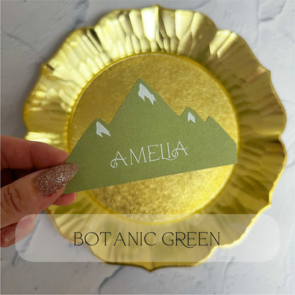 Wild Love Printed Mountain Shaped Wedding Place Card
