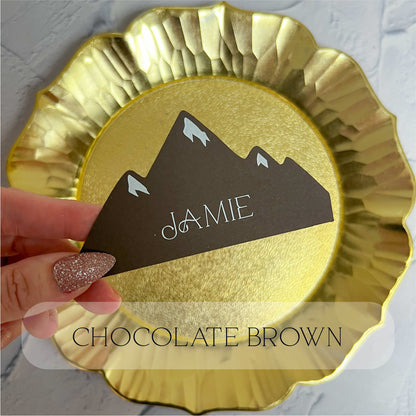Wild Love Printed Mountain Shaped Wedding Place Card