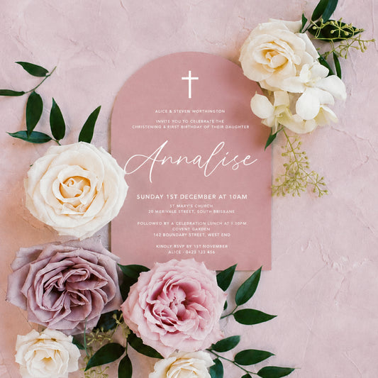 Christening, Baptism, First Birthday, Baby Shower Invitation