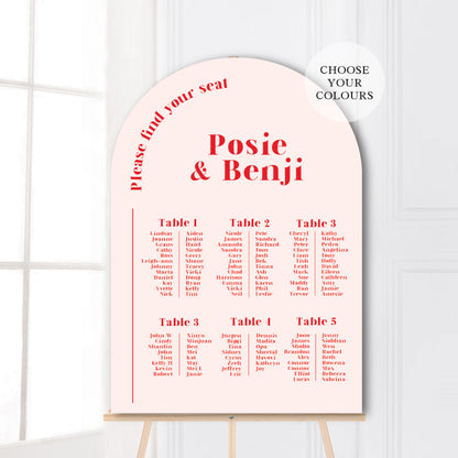 Posie Wedding Welcome Sign and Seating Chart Package