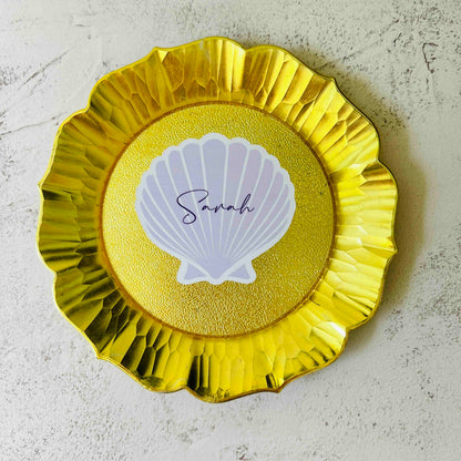 Seashell Printed Wedding Place Card - choose your colour - choose your font