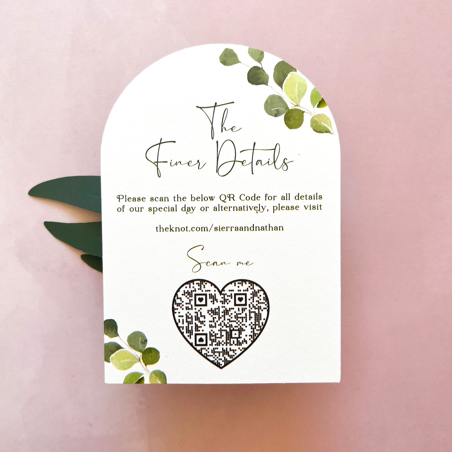 Sierra Invitation Set - Eucalyptus Arch Invite and Details / RSVP Card