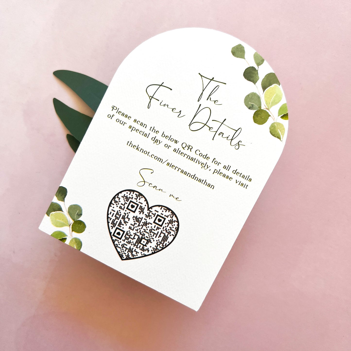 Sierra Invitation Set - Eucalyptus Arch Invite and Details / RSVP Card
